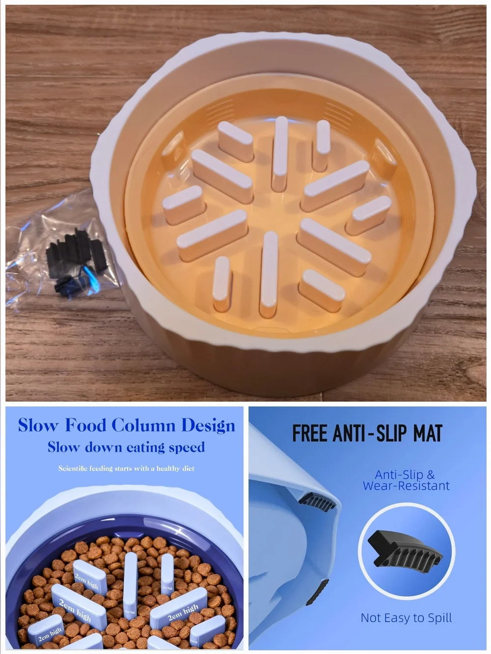 Dog Bundle! Slow-Feeder Bowl and Seatbelt Tether - NEW